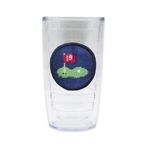Tervis Tumbler with 19th Hole needlepoint patch