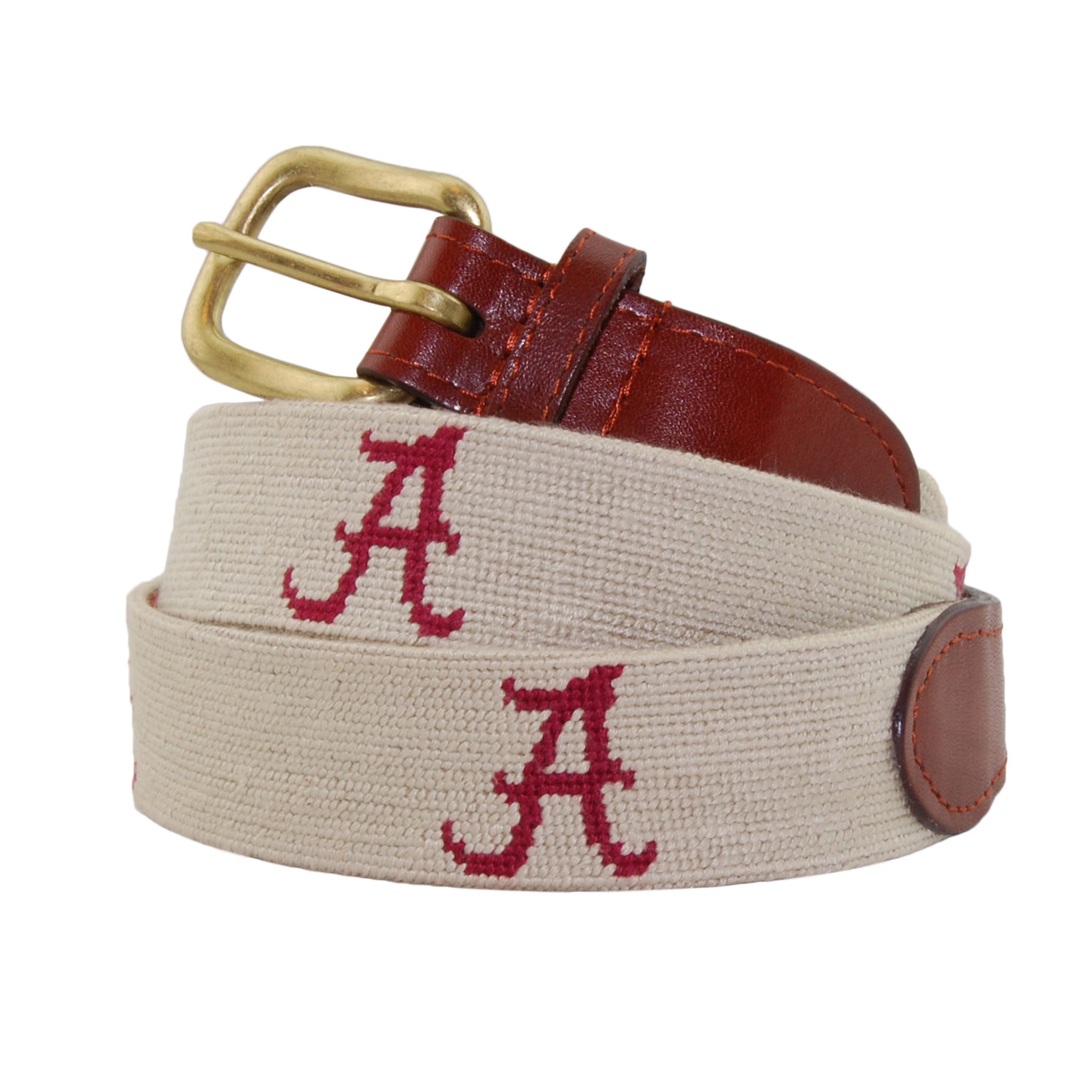 Alabama Needlepoint Belt (Light Khaki) Light Khaki / Size 32 at Smathers and Branson Alabama Needlepoint Belt (Light Khaki) Light Khaki / Size 32 at Smathers and Branson