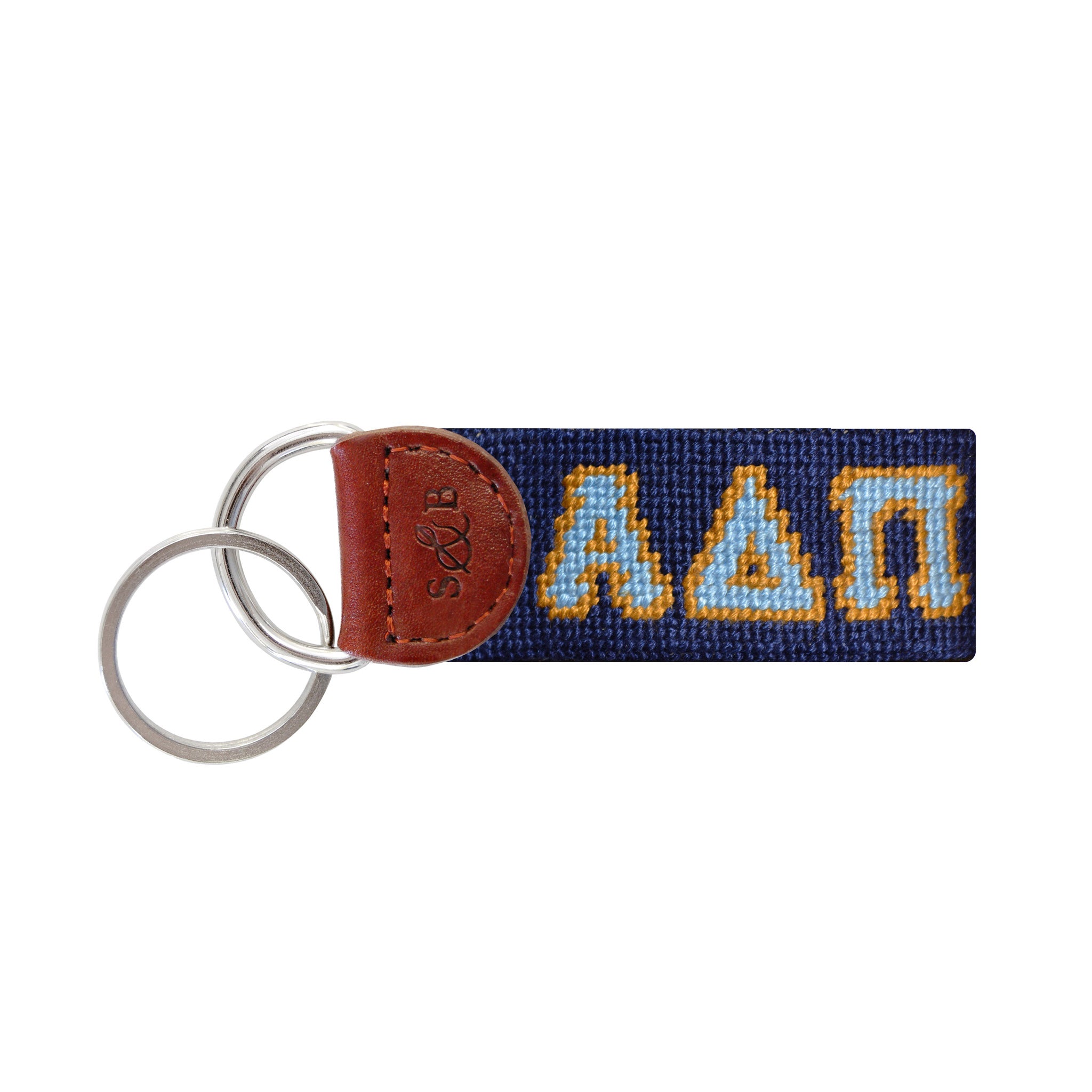 Porte-clés Brodé Alpha Omicron Pi - Chevron Personnalisé Pour Sororité - Fait Main Aux USA