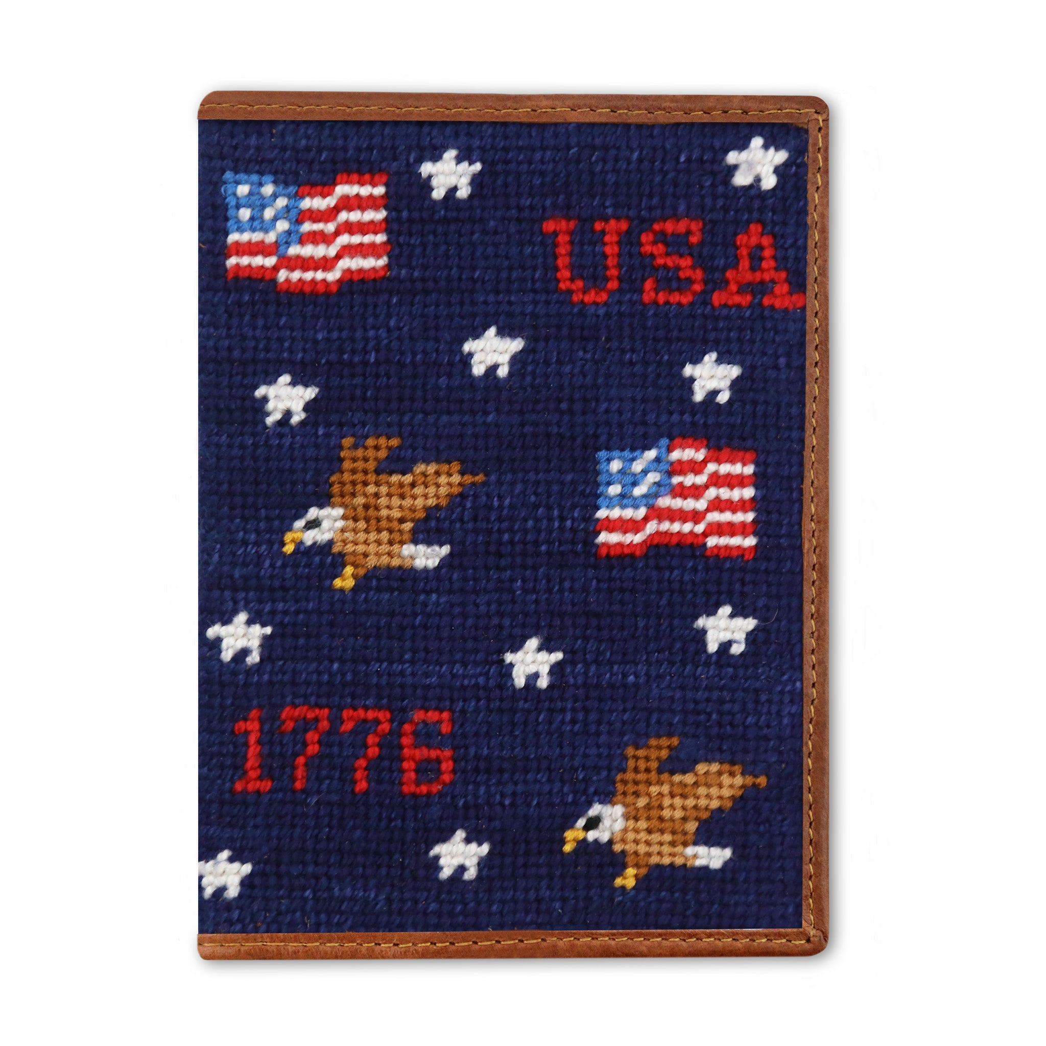 Americana Pattern Passport Case (Dark Navy)