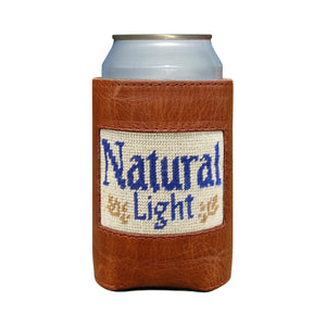 Light khaki can cooler featuring the Anheuser Busch Natural Light logo, shown from primary angle.