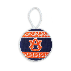 Auburn Fairisle Ornament (Dark Navy) (White Cord)