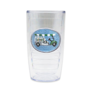 Tervis Tumbler with Beverage Cart needlepoint patch