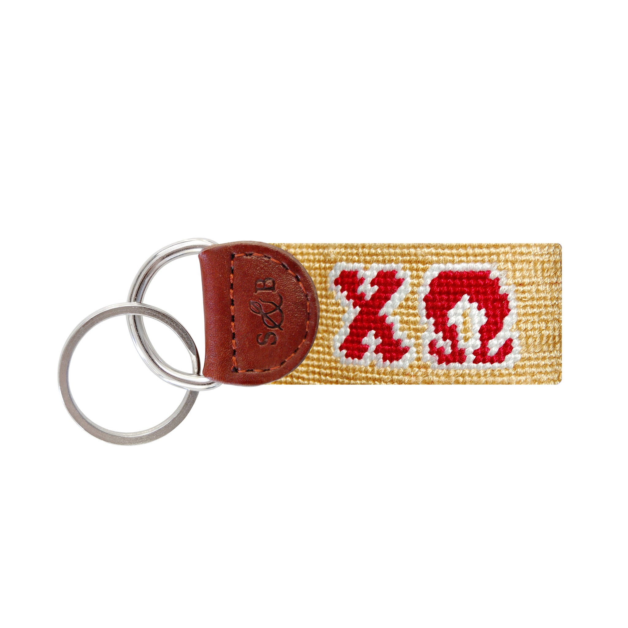 Chi Omega Needlepoint Key Fob