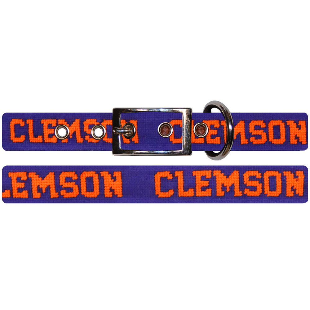 Clemson Text Dog Collar (Purple)