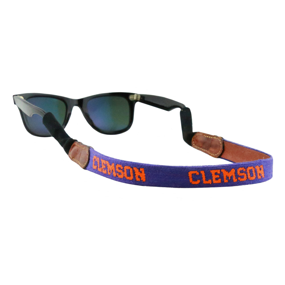 Clemson Text Sunglass Strap (Purple)