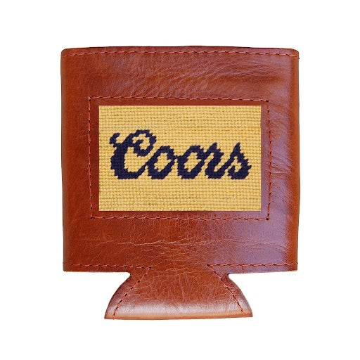 White can cooler showing the red Coors Banquet logo from a secondary angle.
