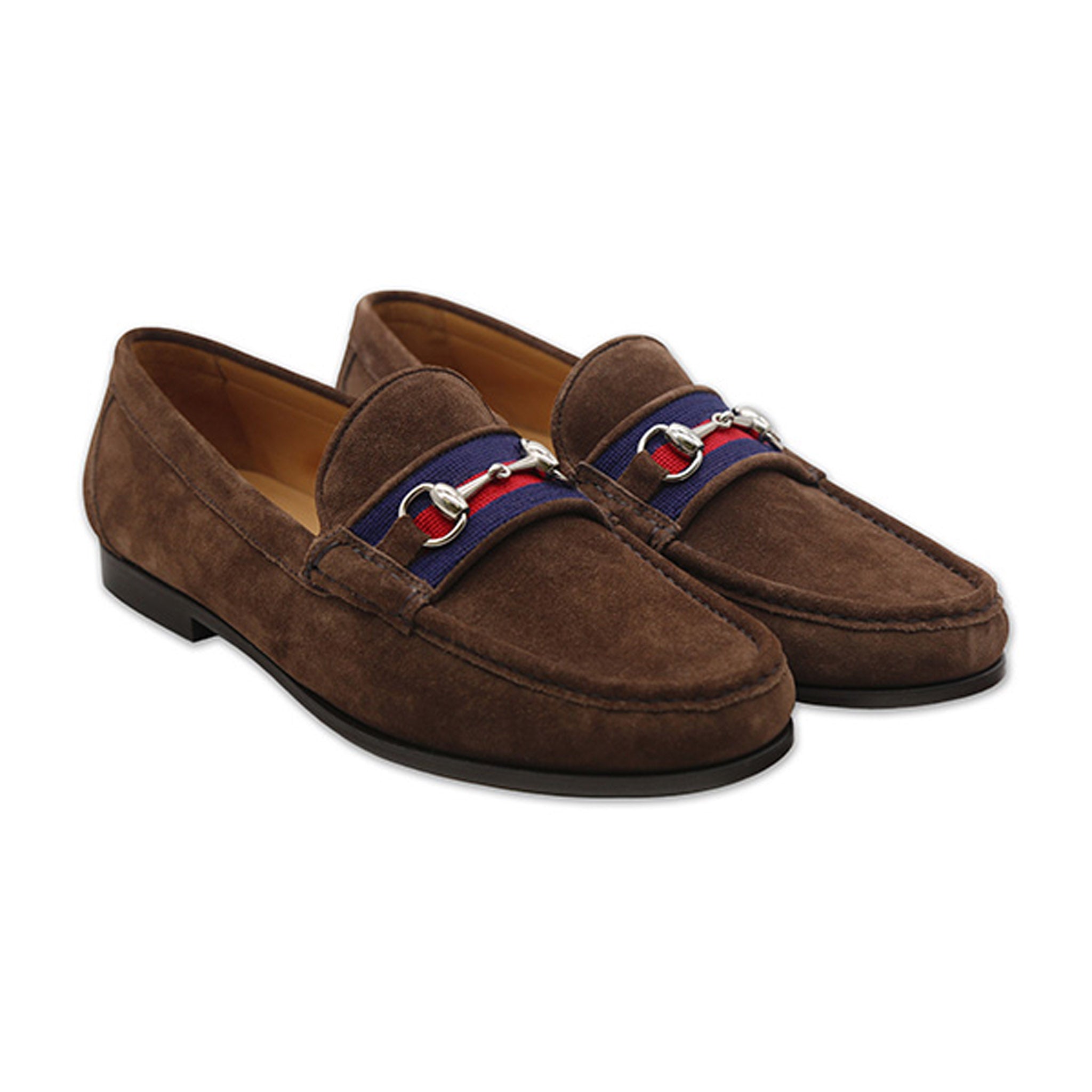 Red suede gucci loafers sales