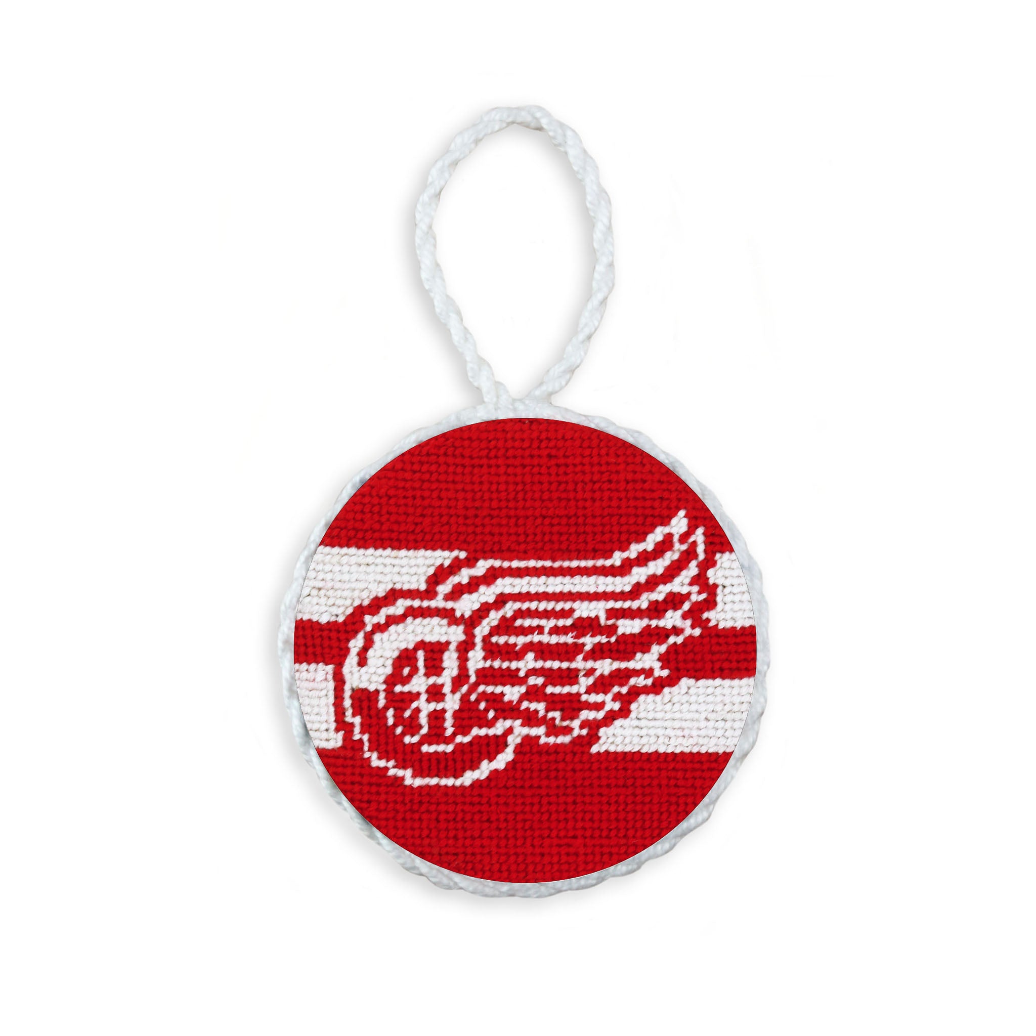 Detroit Red Wings Ornament (Red - Jersey Stripes)