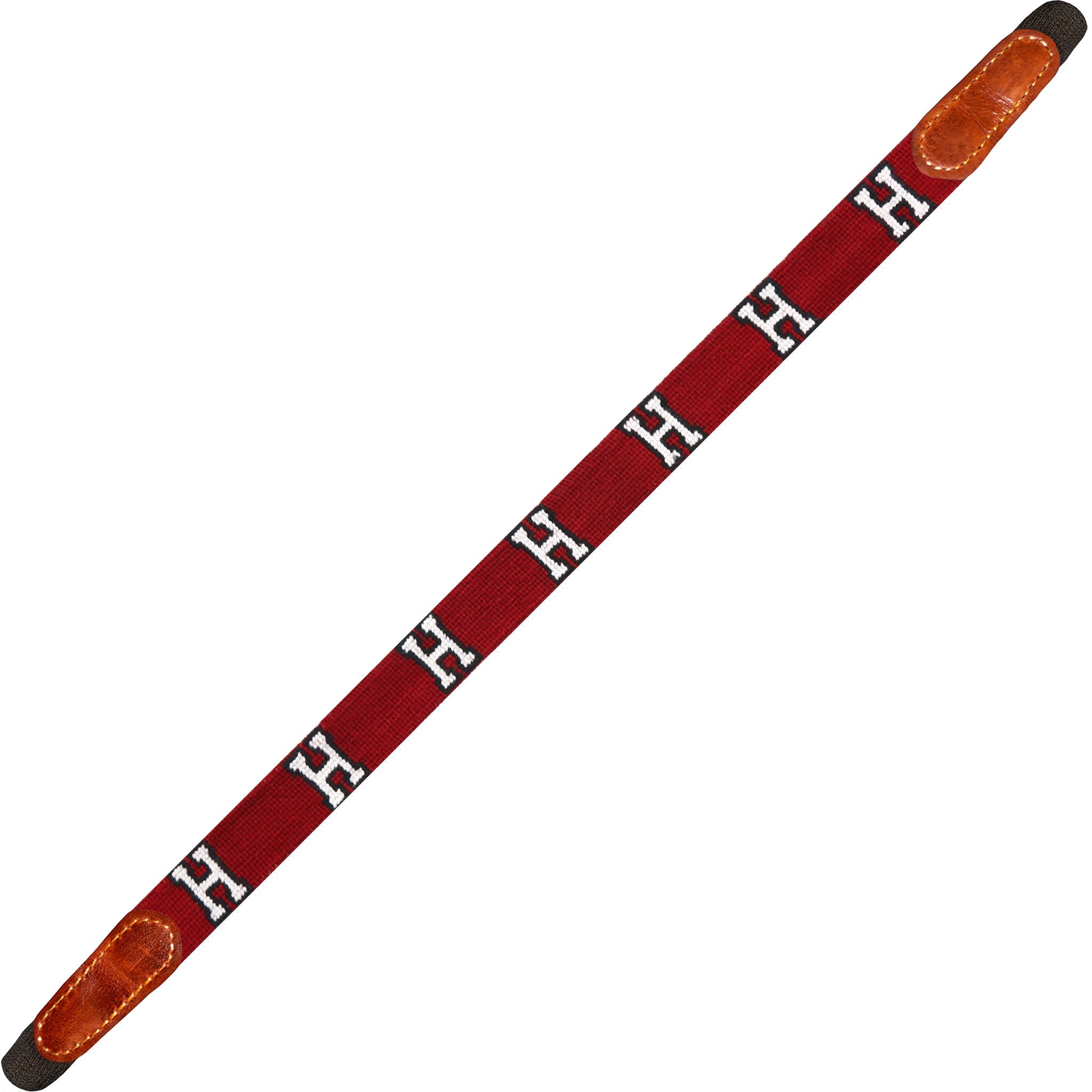 Shows the full length of the strap with detailed needlepoint and Cotton wrapped connectors.