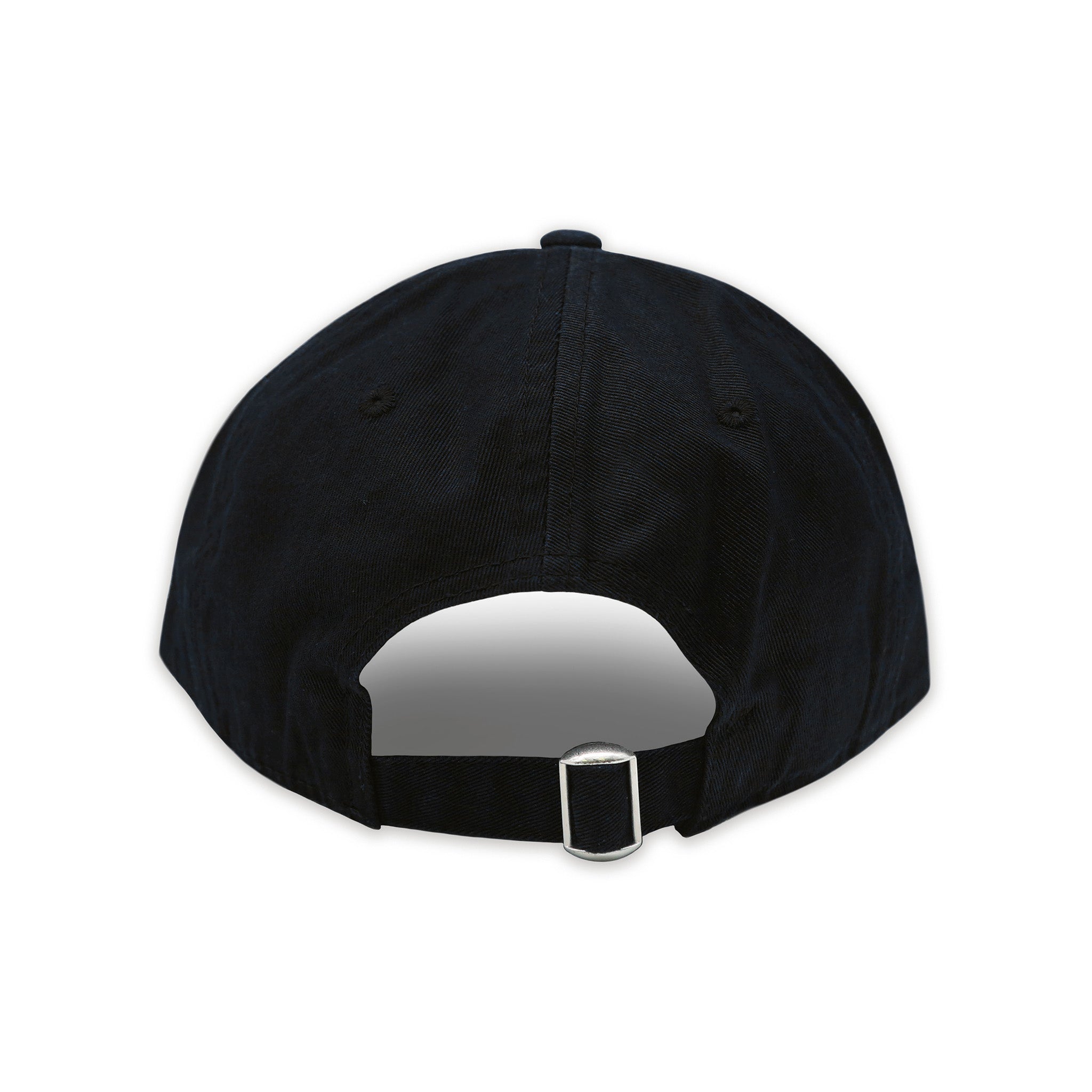 Back of hat with adjustable nickel slide cotton strap