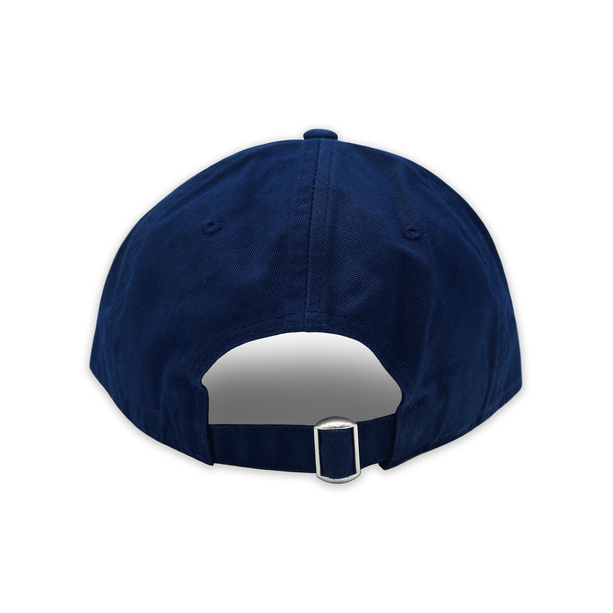 Back of hat with adjustable nickel slide cotton strap