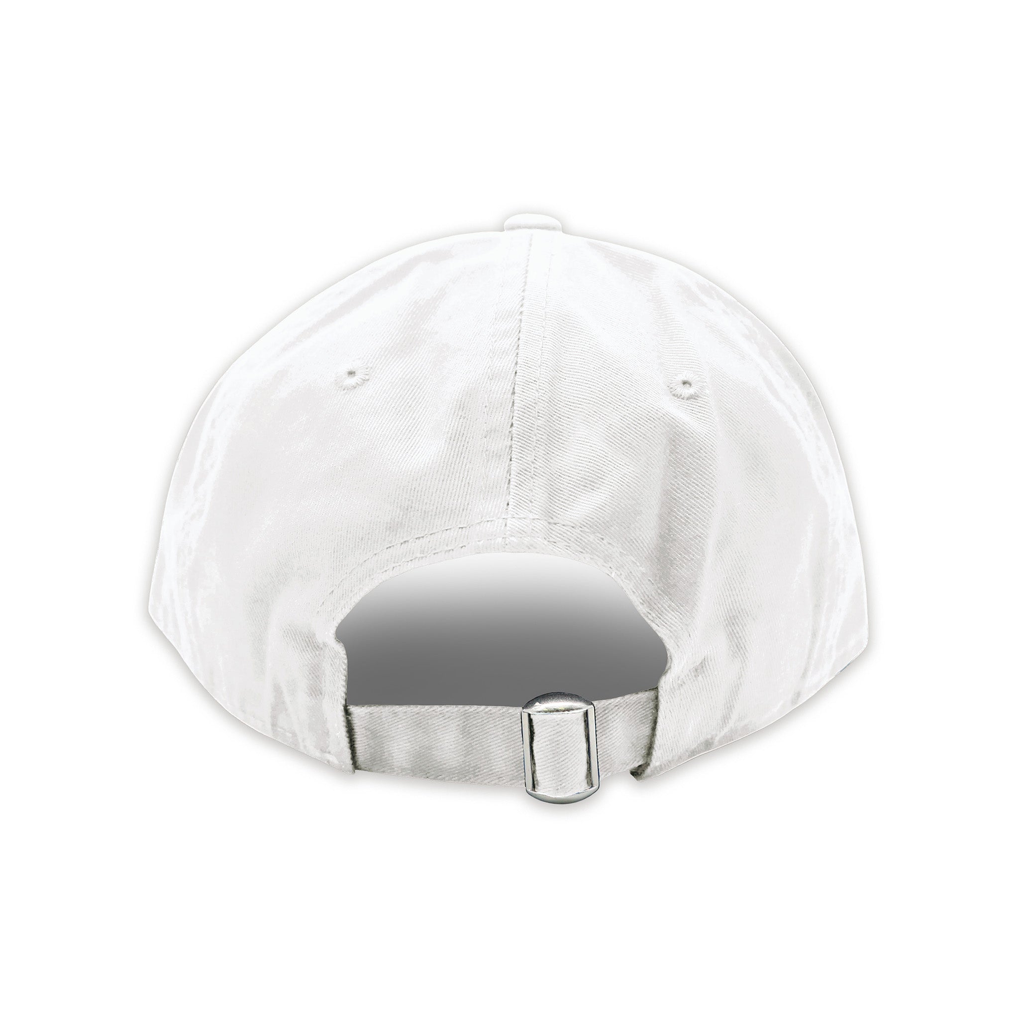 Back of hat with adjustable nickel slide cotton strap