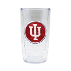 Tervis Tumbler with Indiana logo needlepoint patch
