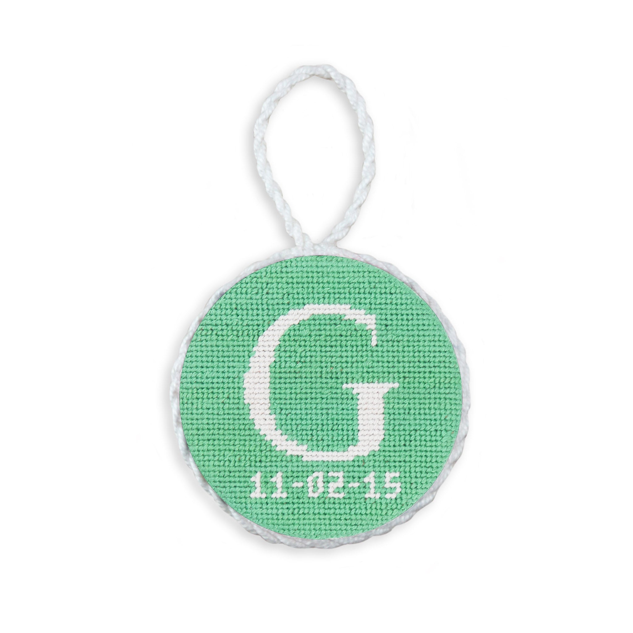 Letter with Date Ornament - Mint