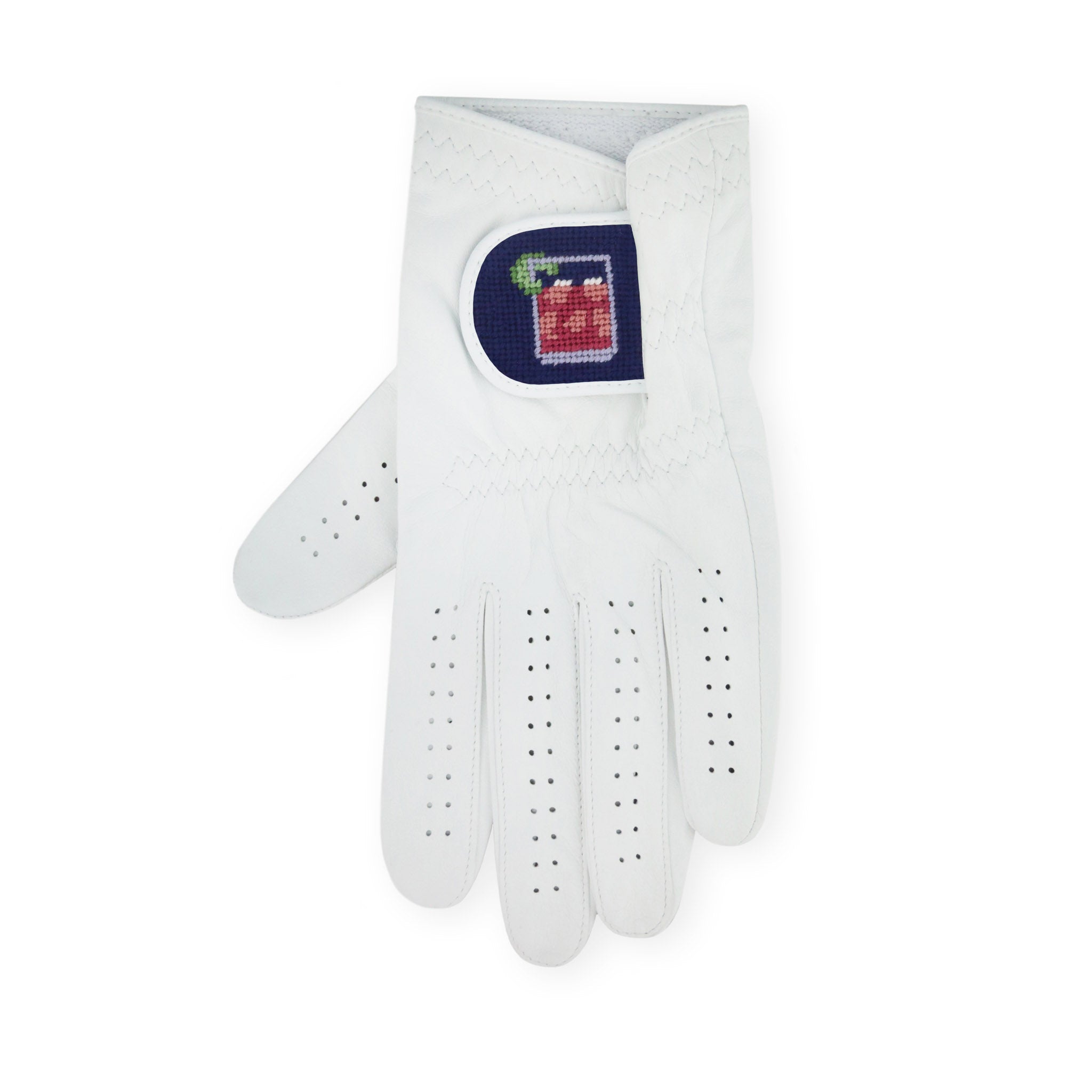 Make A Transfusion dark navy golf glove featuring a bold design with a classic, sleek look.