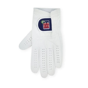 Make A Transfusion dark navy golf glove featuring a bold design with a classic, sleek look.