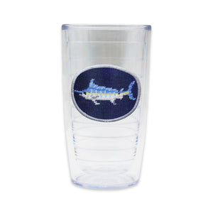 Tervis Tumbler with Marlin needlepoint patch