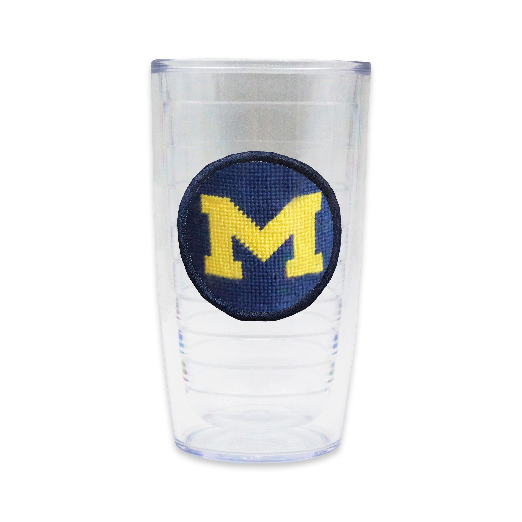 Tervis Tumbler with Michigan logo needlepoint patch