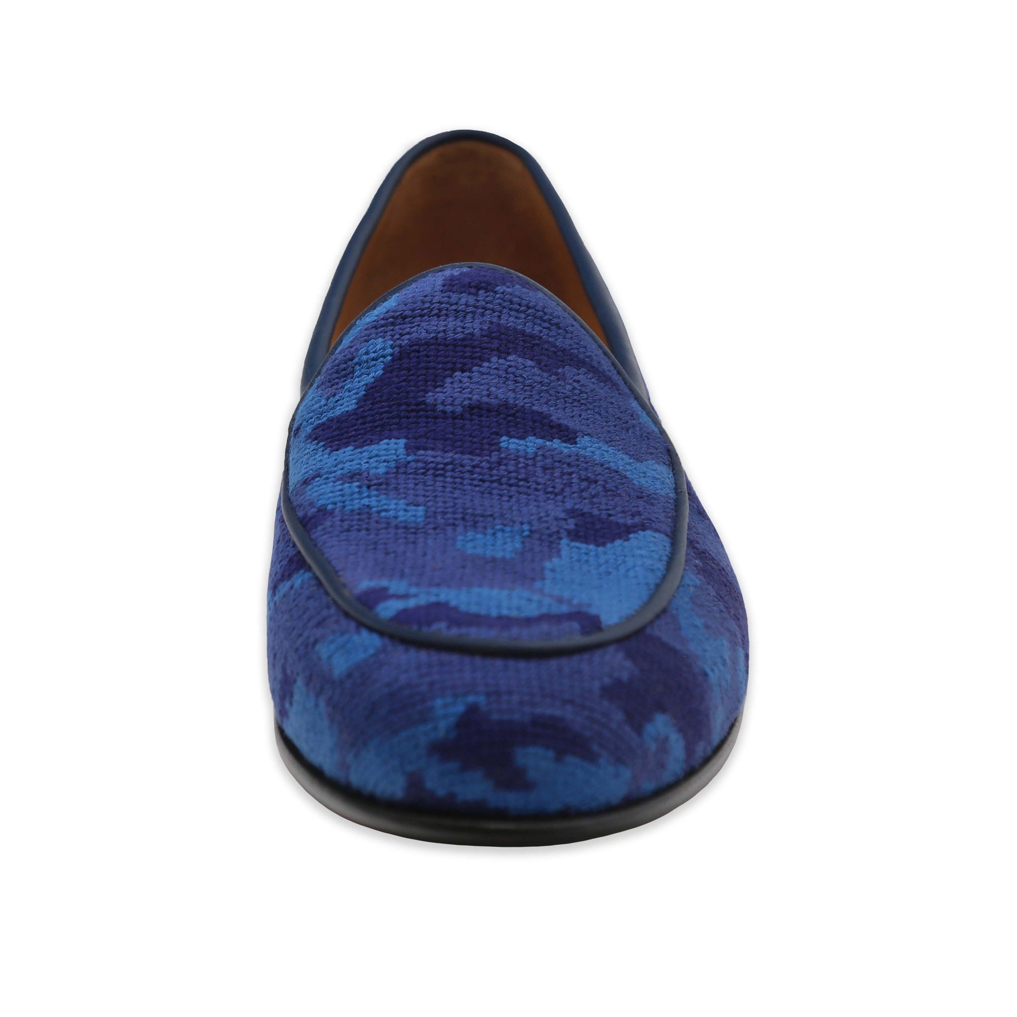 Navy Camo Belgian Loafers