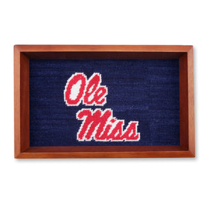 Mississippi Valet Tray (Dark Navy) (Chestnut Wood)