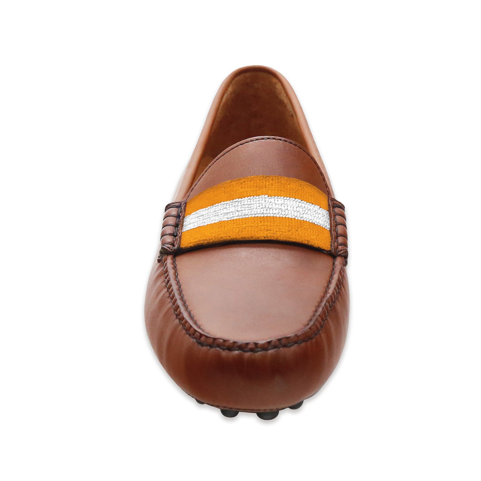 Tennessee Surcingle Driving Shoes (Orange-White) (Chestnut Leather-Logo)