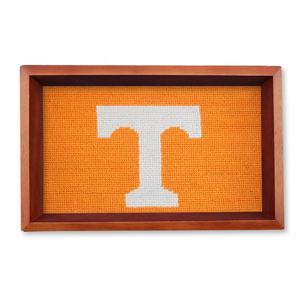 Tennessee Power T Valet Tray (Orange) (Chestnut Wood)