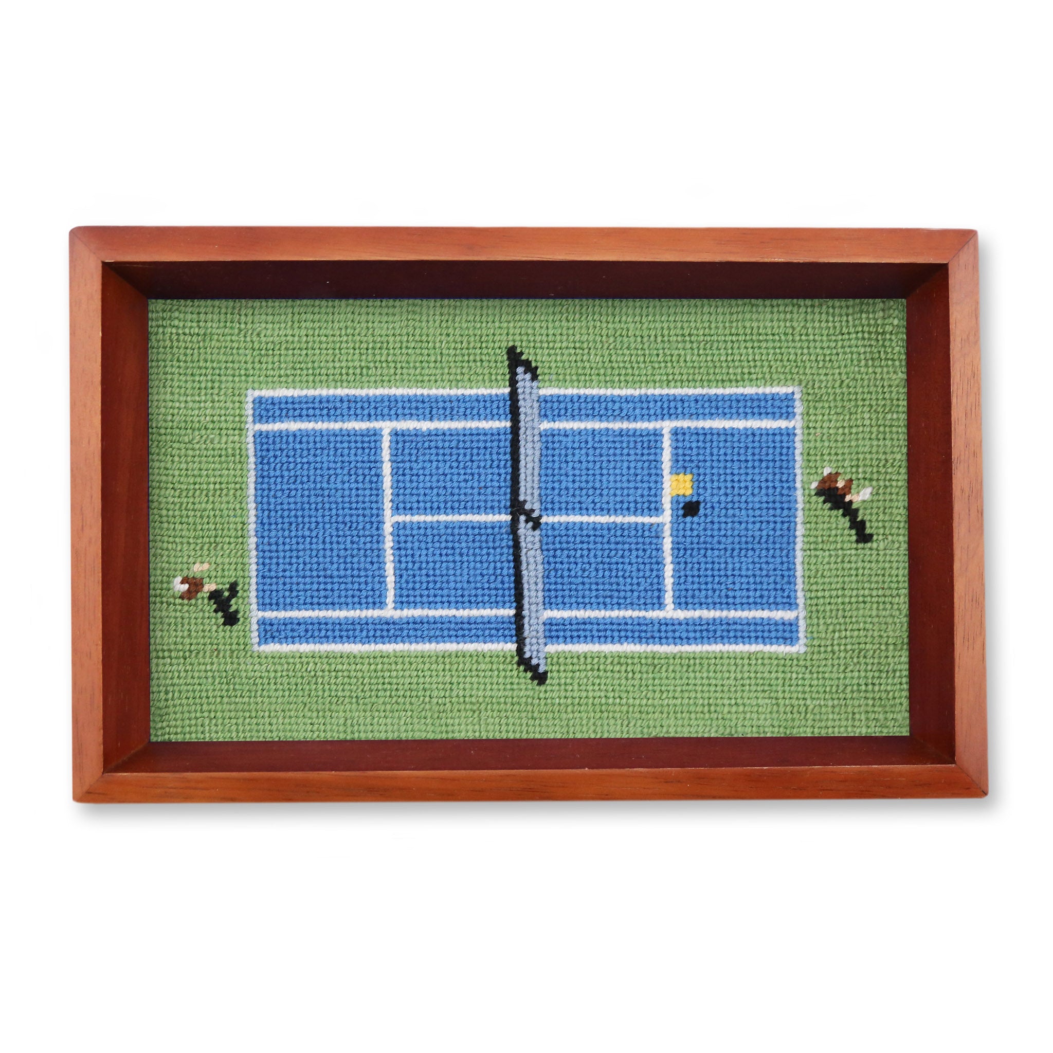 Tennis Overhead Valet Tray (Moss) (Chestnut Wood)