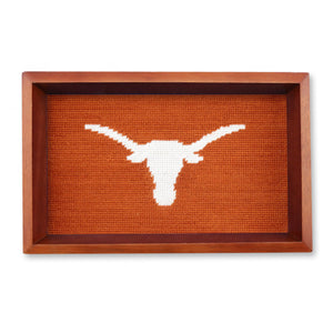 University of Texas Valet Tray (Burnt Orange) (Chestnut Wood)