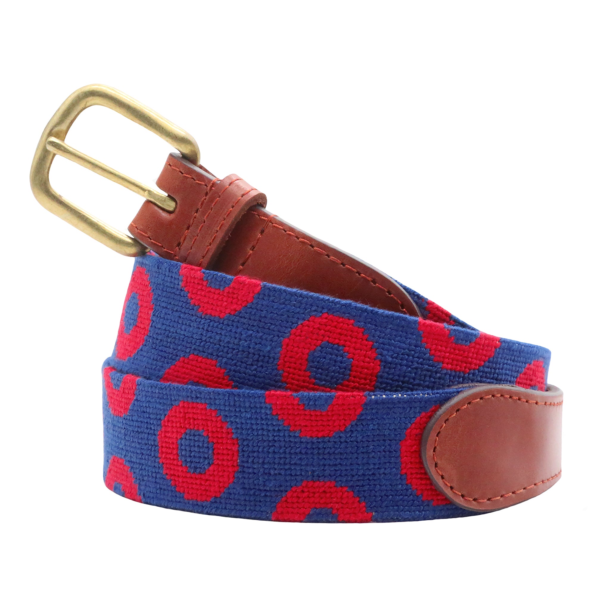 The Donut Pattern Belt (Classic Navy - Red Donuts) – Smathers
