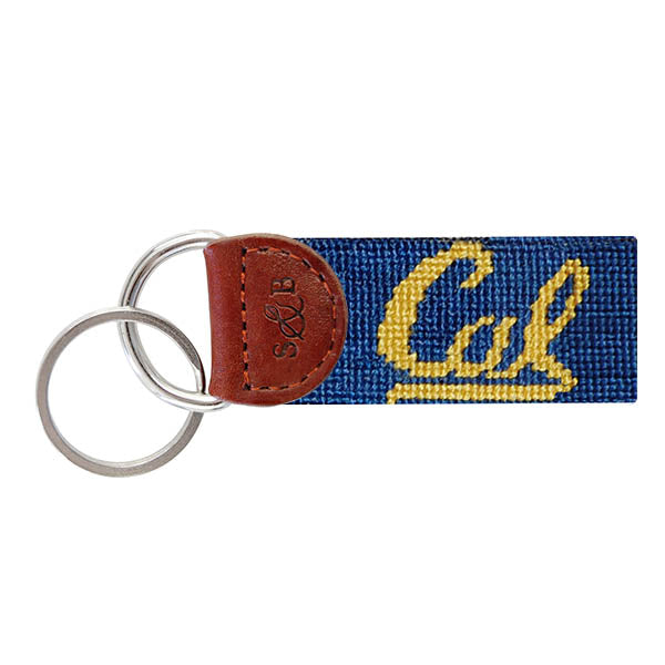 Leather Key Fob - California Navy Blue