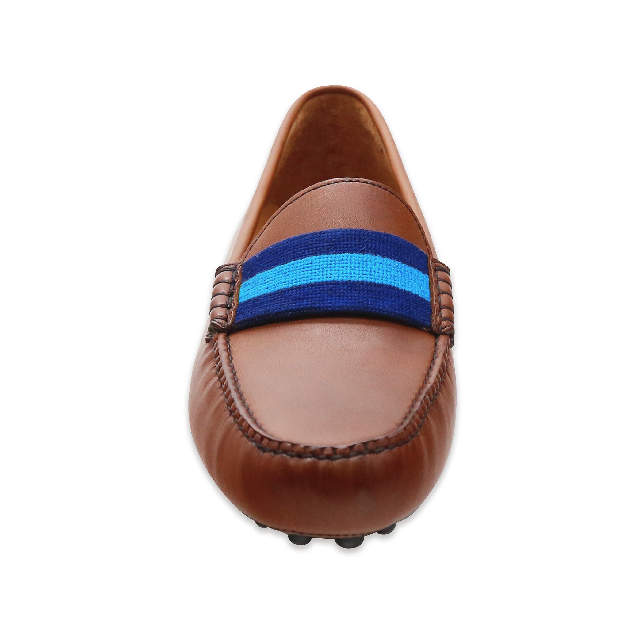 Villanova Surcingle Driving Shoes (Classic Navy-Azure) (Chestnut Leather-Logo)