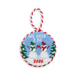 We Said I Do Snowmen 2026 Ornament