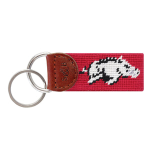 Smathers and Branson Arkansas Cranberry Needlepoint Key Fob 