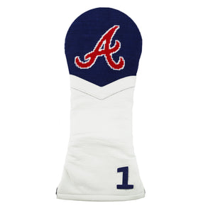 Smathers and Branson Atlanta Braves Driver Headcover Dark Navy White Leather