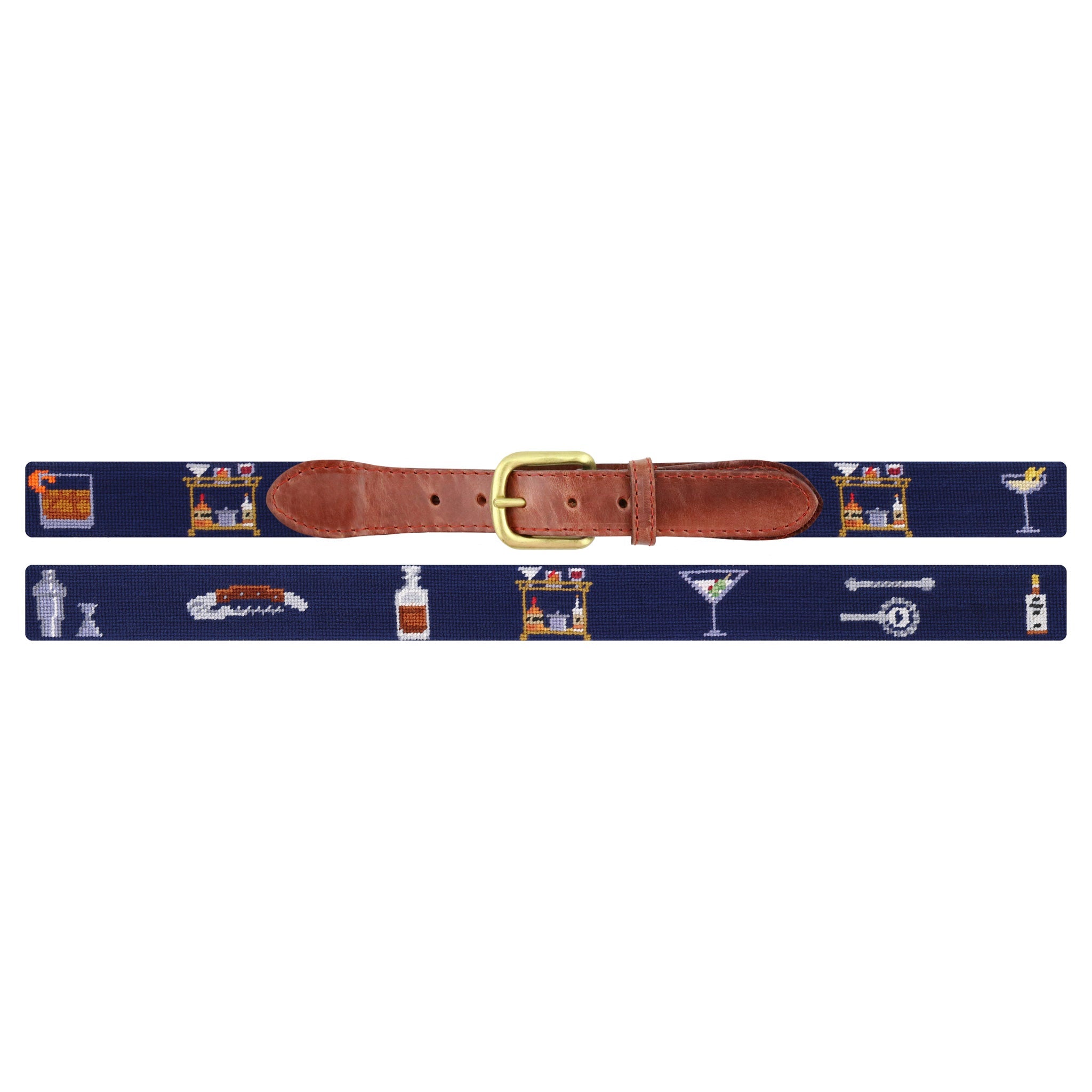 Smathers and Branson Bar Cart Essentials Belt Dark Navy