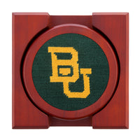 Smathers and Branson Baylor Needlepoint Coasters with coaster holder 