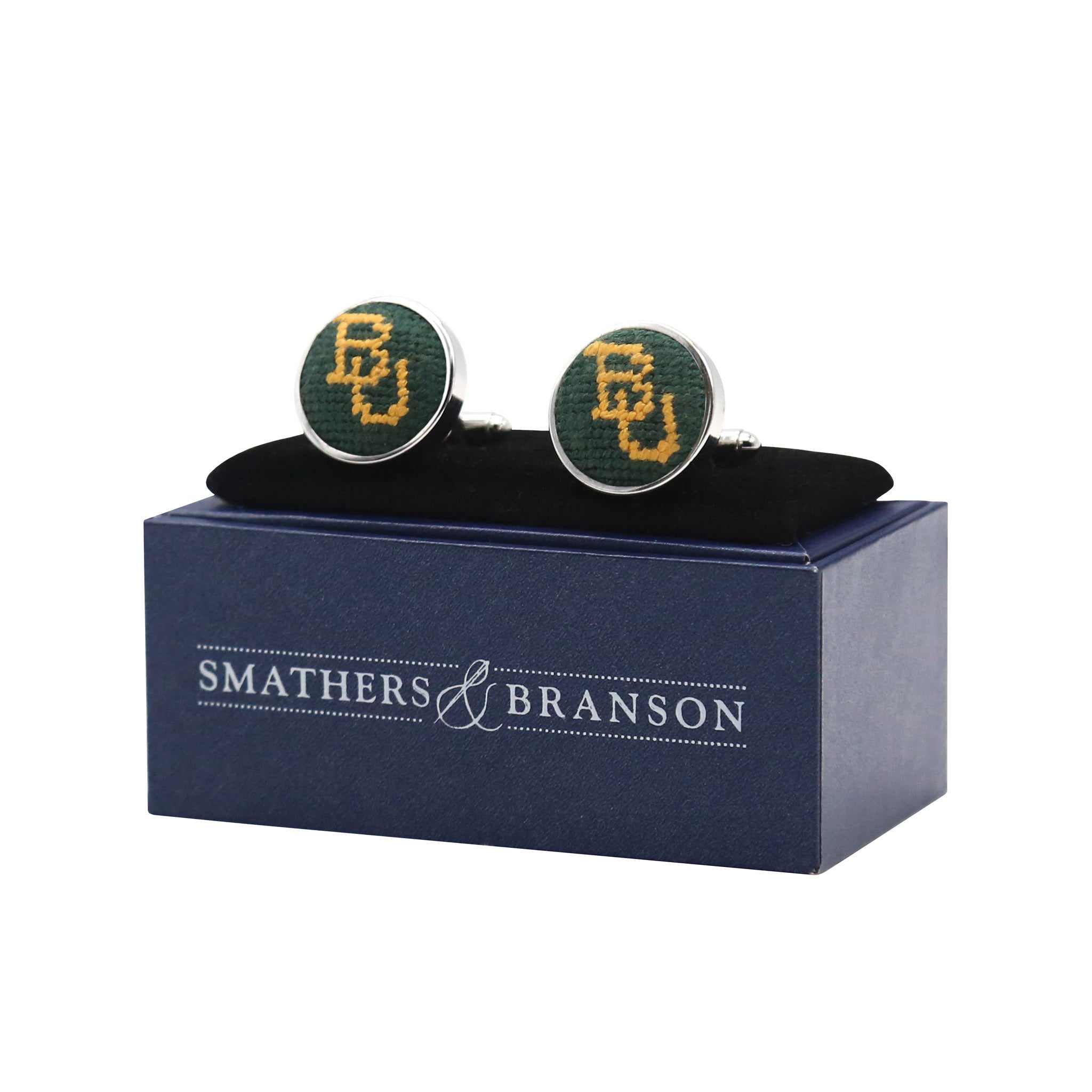 Smathers and Branson Baylor Cufflinks Dark Pine