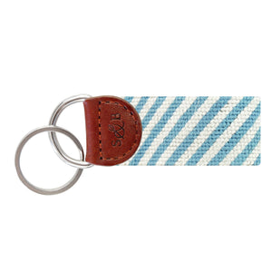 Smathers and Branson Blue Seersucker Key Fob