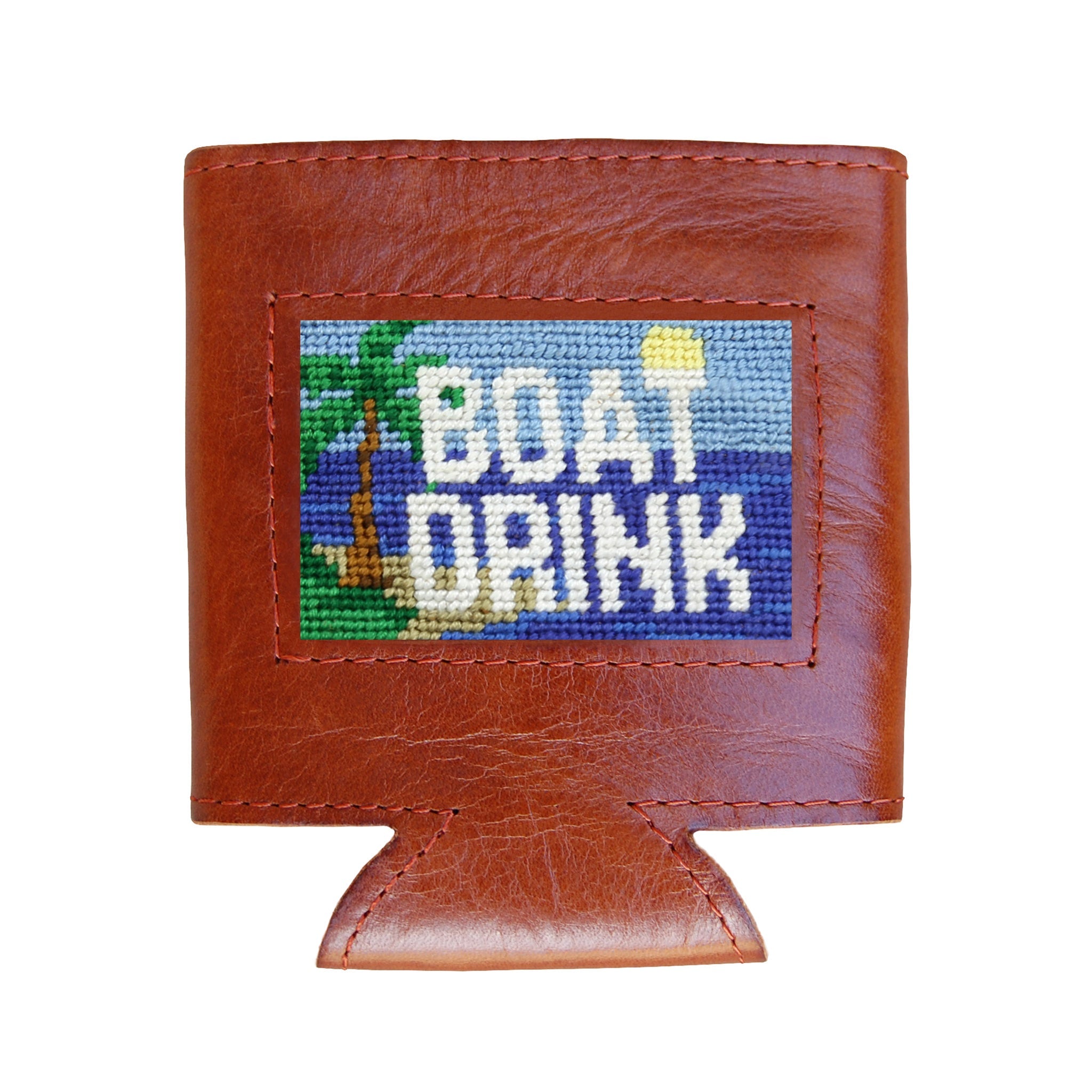 Smathers and Branson Boat Drink Multi Needlepoint Can Cooler   