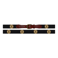 Smathers and Branson Boston Bruins Needlepoint Belt Laid Out 