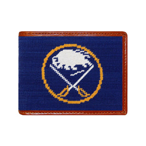 Smathers and Branson Buffalo Sabres Dark Royal Needlepoint Bi-Fold Wallet  