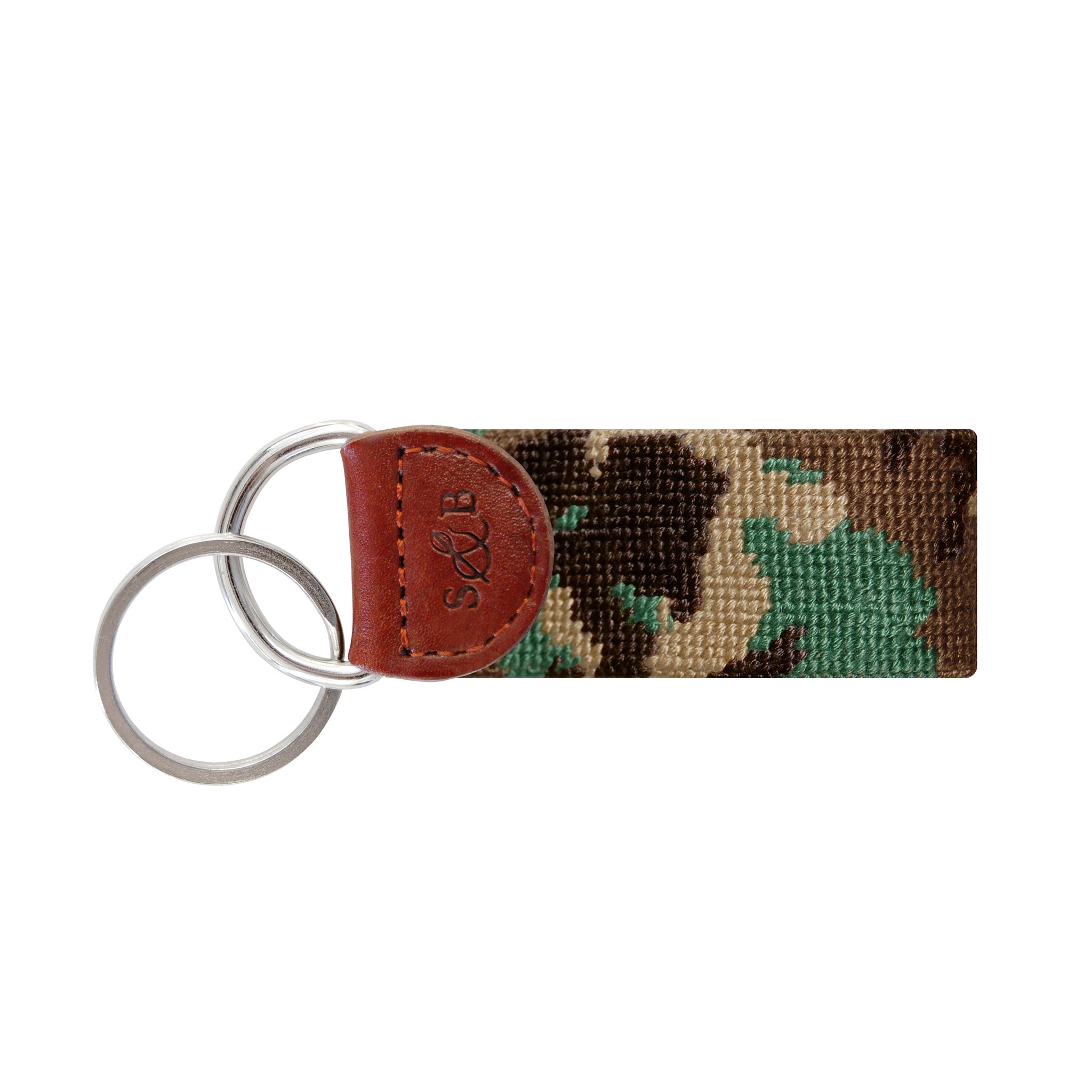 Smathers and Branson Camo Needlepoint Key Fob  