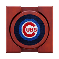 Smathers and Branson Chicago Cubs Needlepoint Coasters with coaster holder 
