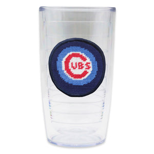 Smathers and Branson Chicago Cubs Needlepoint Tervis Tumbler Dark Navy Navy Edge   