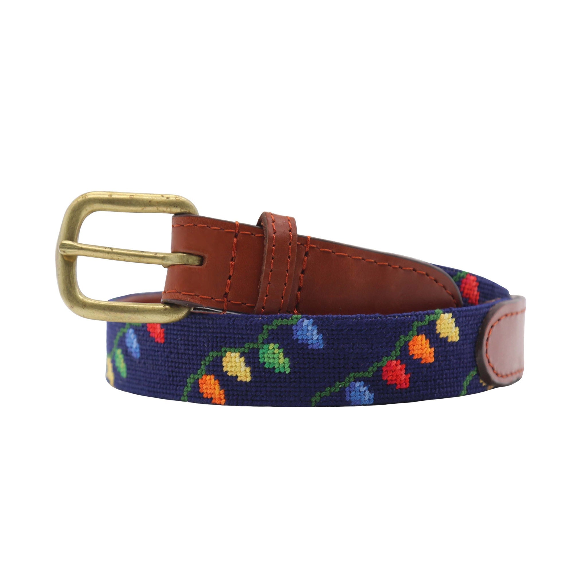 Smathers and Branson Christmas Lights Children's Belt Dark Navy