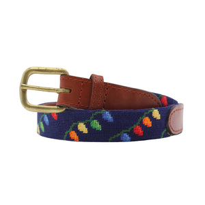 Smathers and Branson Christmas Lights Children's Belt Dark Navy
