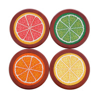 Smathers and Branson Citrus Slices Needlepoint Coasters    