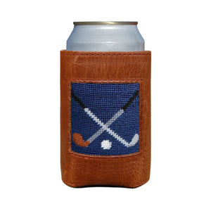 Smathers and Branson Crossed Clubs Needlepoint Can Cooler   