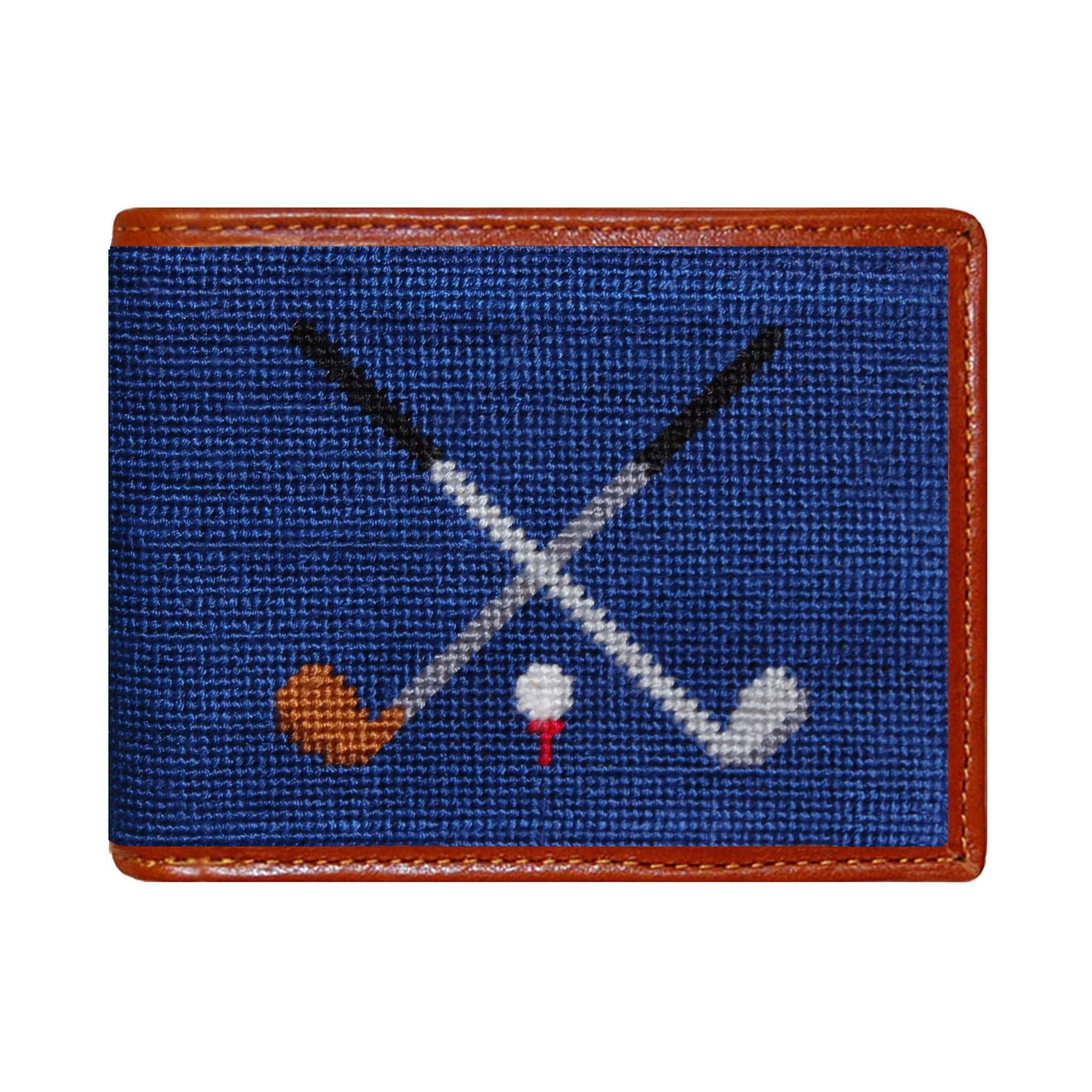 Smathers and Branson Crossed Clubs Wallet Classic Navy